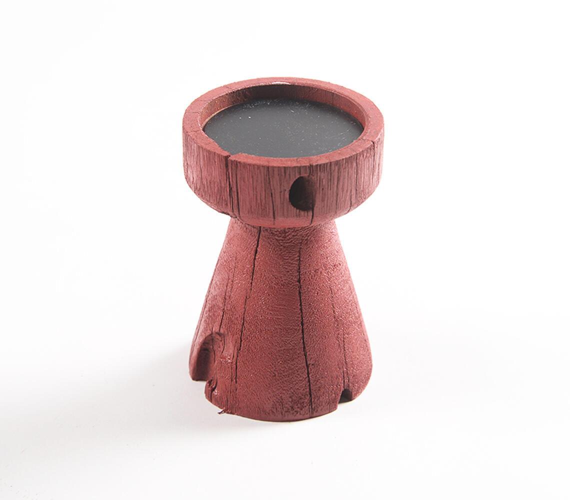 Turned Saal Wood Candle holder - GAAIA