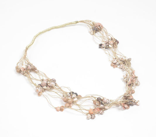 Twisted Thread & Shells Matinee Necklace - GAAIA