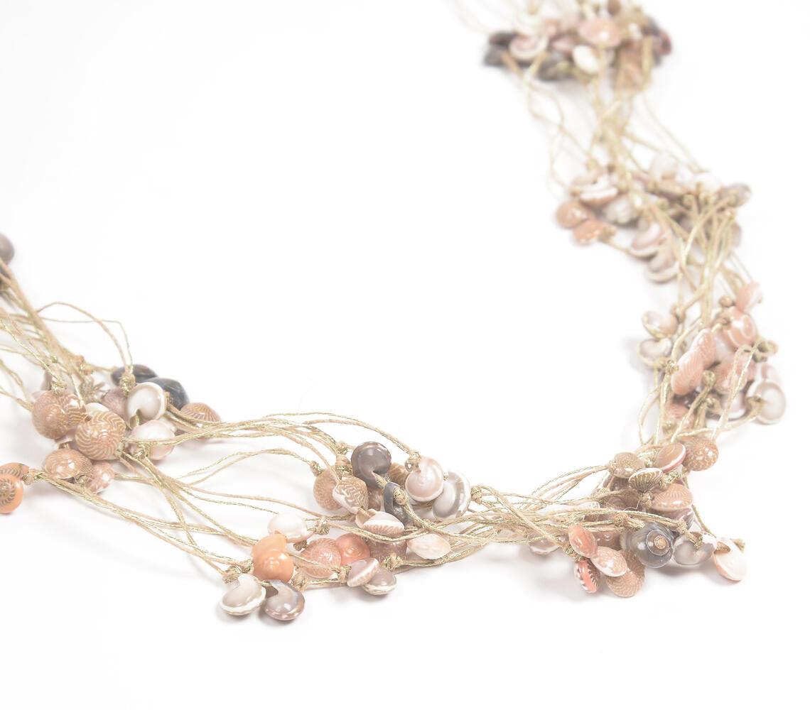 Twisted Thread & Shells Matinee Necklace - GAAIA