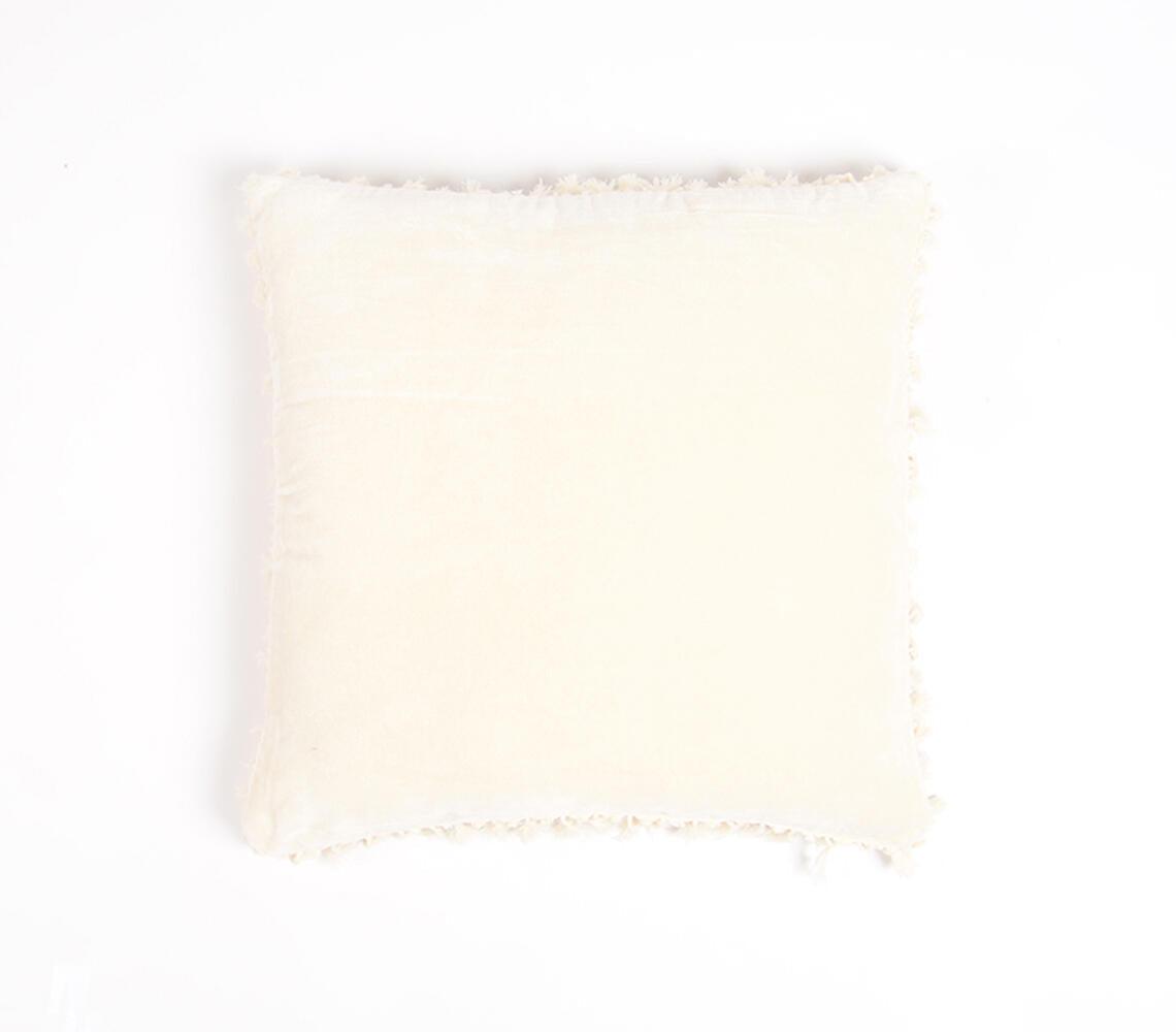 Velvet Cotton Tasseled Cushion Cover - GAAIA