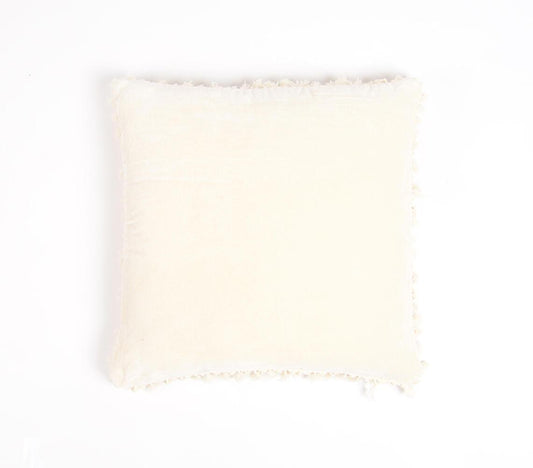 Velvet Cotton Tasseled Cushion Cover - GAAIA