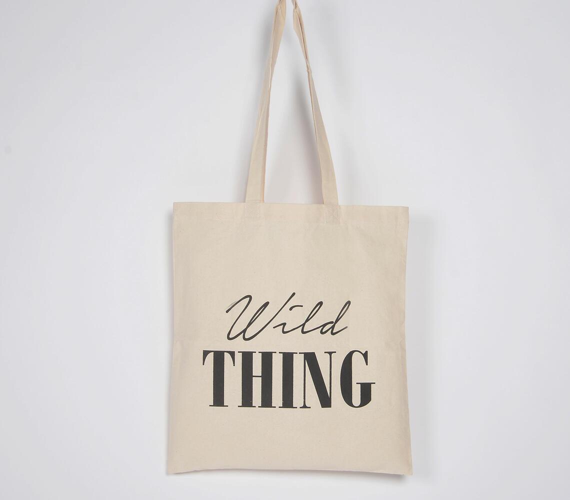 Wild Thing Cotton Canvas Tote Bag - GAAIA