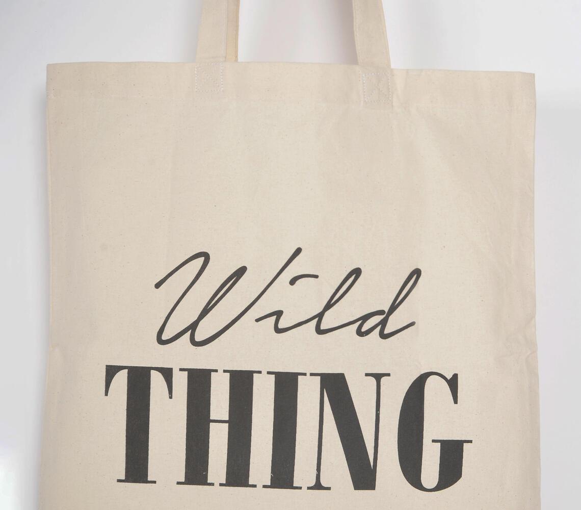 Wild Thing Cotton Canvas Tote Bag - GAAIA