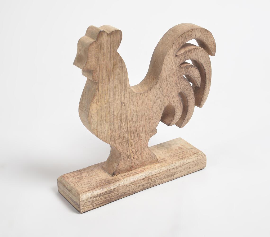 Wooden Rooster Tabletop Decorative - GAAIA