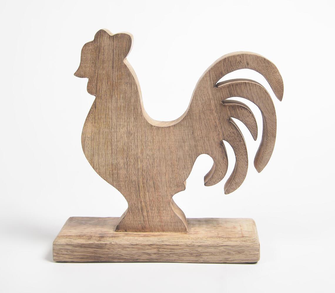 Wooden Rooster Tabletop Decorative - GAAIA