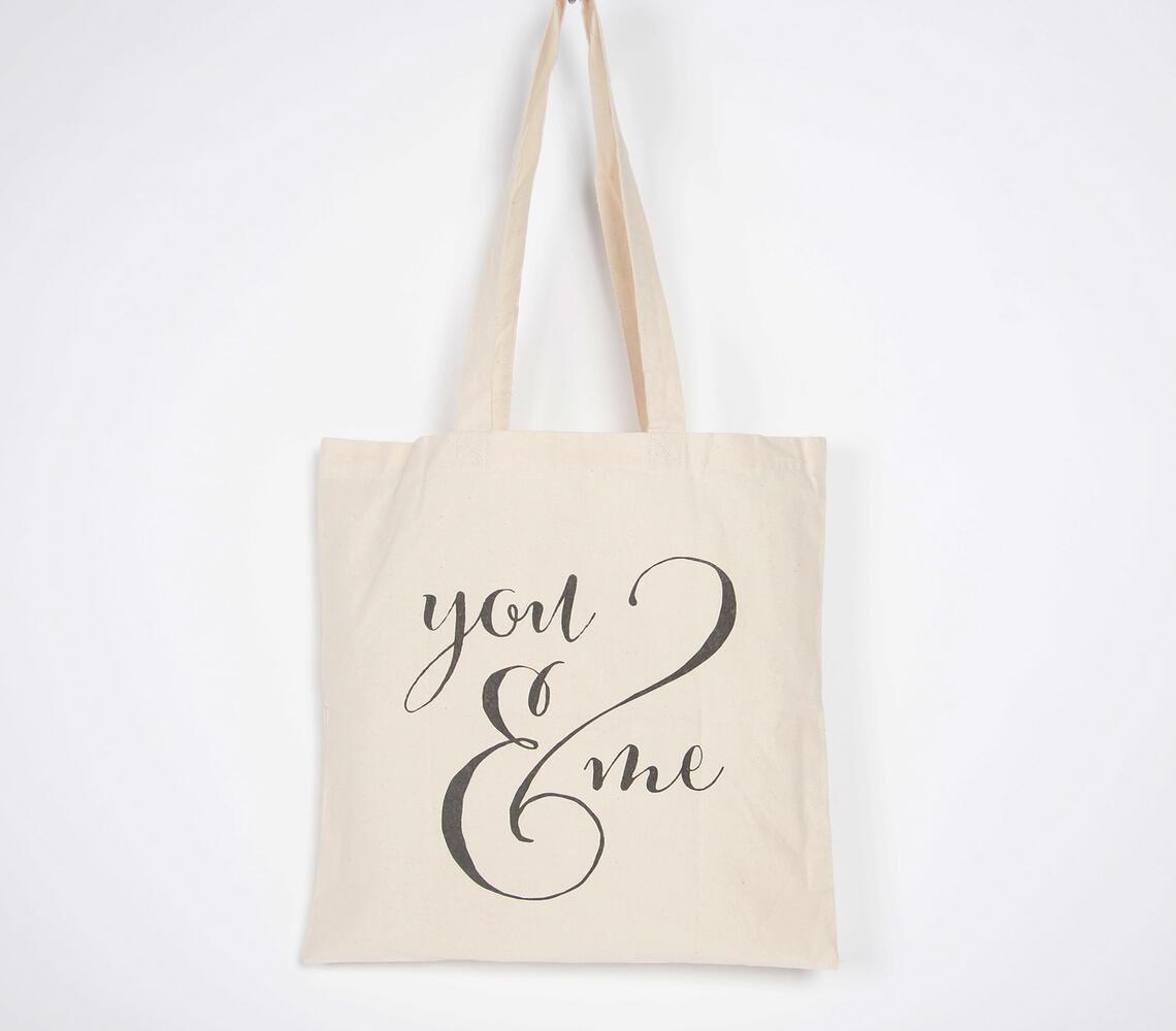 You & Me Cotton Canvas Tote Bag - GAAIA