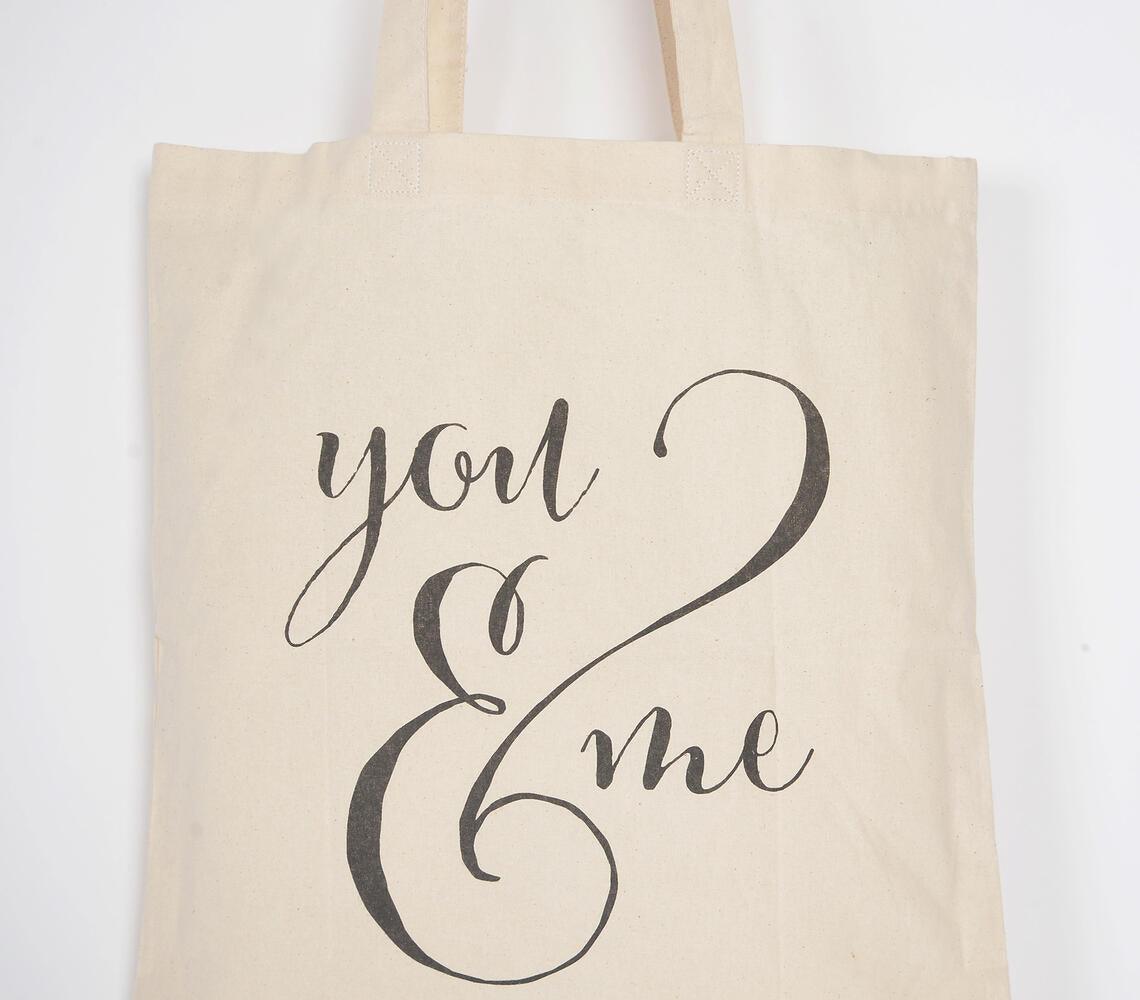 You & Me Cotton Canvas Tote Bag - GAAIA